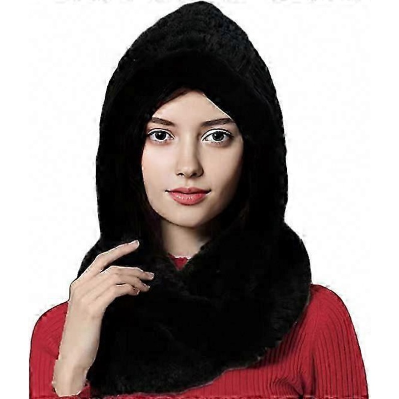 Women’s Winter Warm Rabbit Fur Scarf Knitted Neck Warmer Fashion Skin Scarf | Fruugo SG