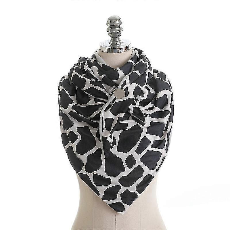 Women Winter Autumn Large Triangle Scarf With Clip Houndstooth Cow Printed Neck Warmer Snood Thermal Blanket Poncho Windproof Shawl Wrap | Fruugo SG