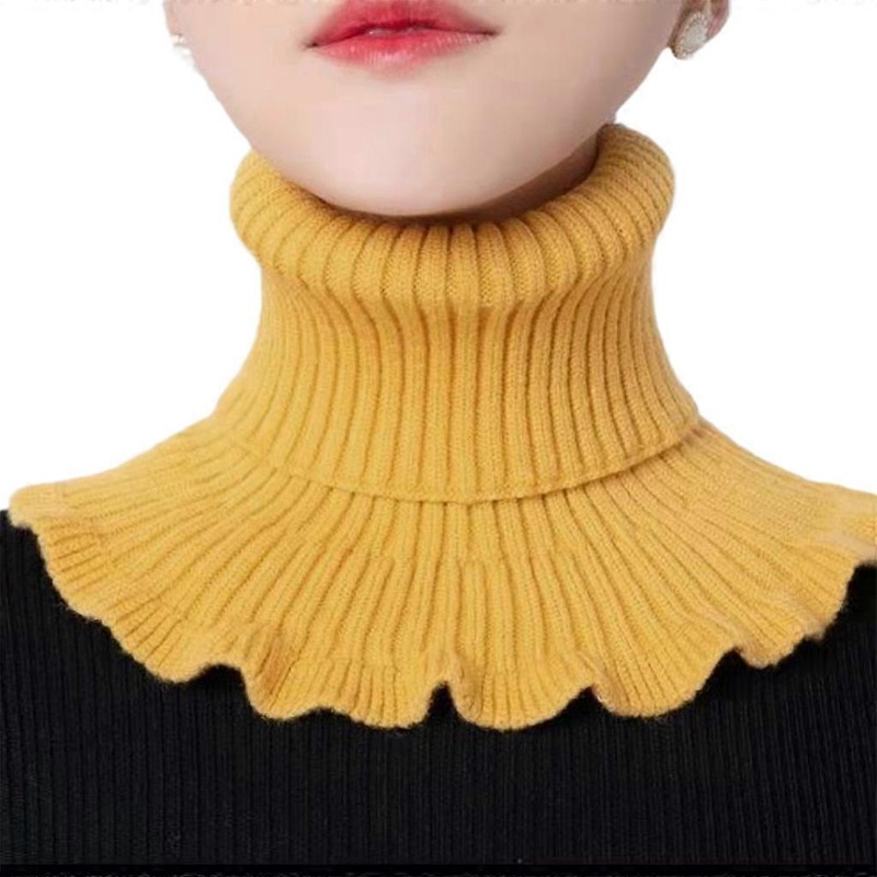 Decorative Blouse Fake Collar Neck Warmer Detachable Collar Knitted Fake Collar Turtleneck Elastic False Collar  Yellow | Fruugo SG