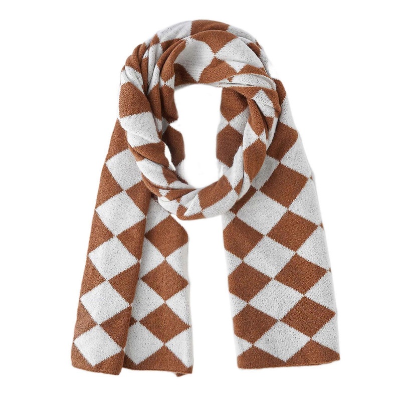 Diamond Plaid Scarf Neck Warmer Scarf Winter Scarfs For Women Plaid Scarf Pashmina Shawls And Wraps Black And White  Brown | Fruugo SG