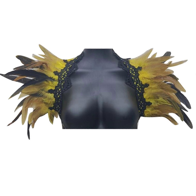 Elegant Feather Shawl for Women Photography Perfect for Medieval Feather Scarf Halloween Cosplay and Evening Dresses  Yellow | Fruugo SG