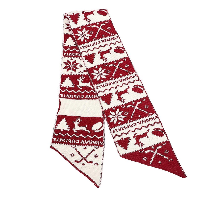 Holiday Scarf Reindeer Snowflakes Red Polyester 98.00X11.60X0.30CM Winter Season Autumn Season 1Pcs | Fruugo SG