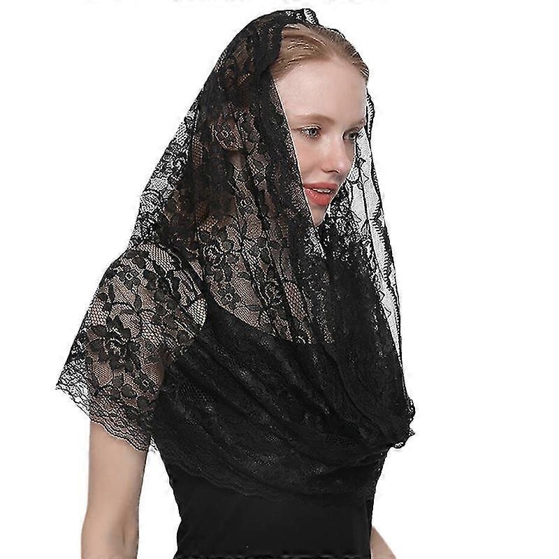 Mantilla Veils Catholic Headcovering Scarf Spanish Embroidered Shawl Chapel Veil | Fruugo SG