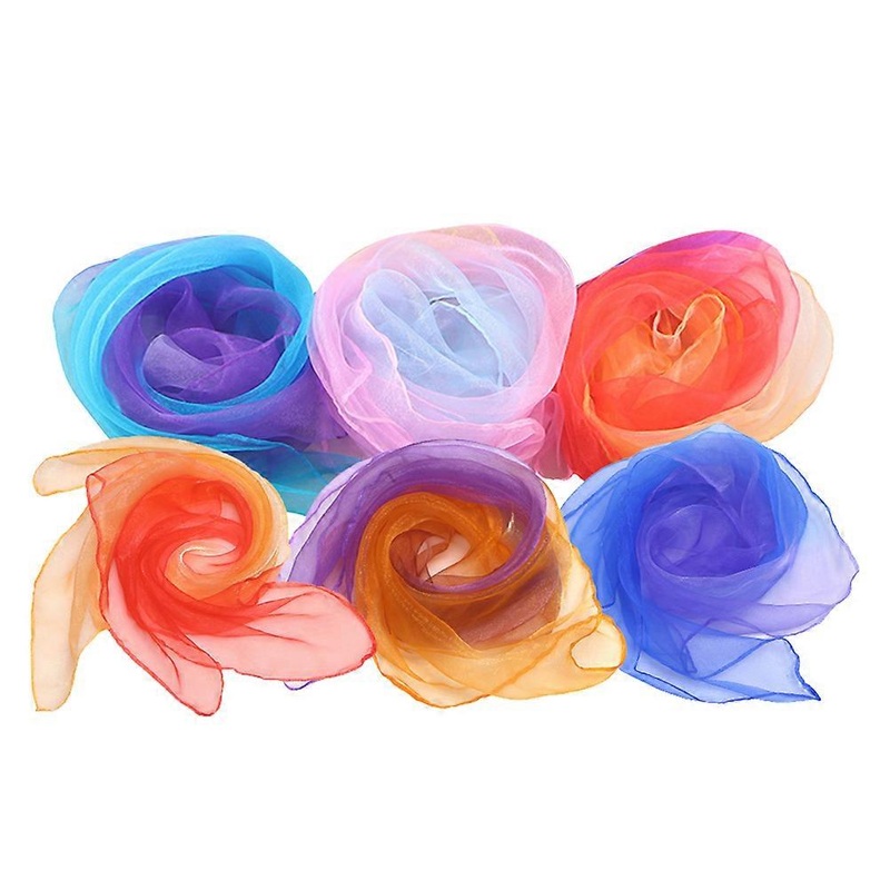 Multicolor Scarf Juggling Scarves Sun Block Kindergarten Activities 6Pcs | Fruugo SG