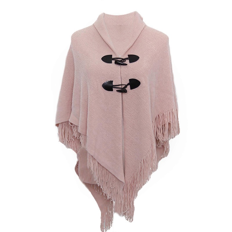 Shawl Wrap Poncho Ruana Cape Shawl Wrap Poncho With Button Winter Poncho Cape Shawl Poncho Cape Open Front Tassel Shawl  Pink | Fruugo SG