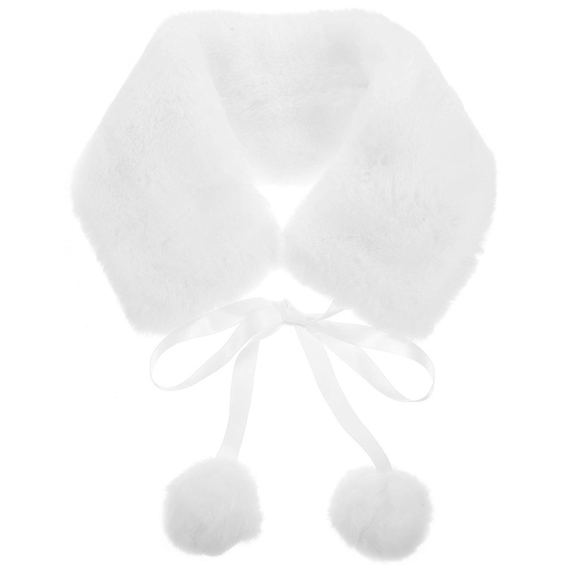 Simple Fashion White Scarf For Women Warmth Skiing Riding 46x10cm 1 Piece | Fruugo SG