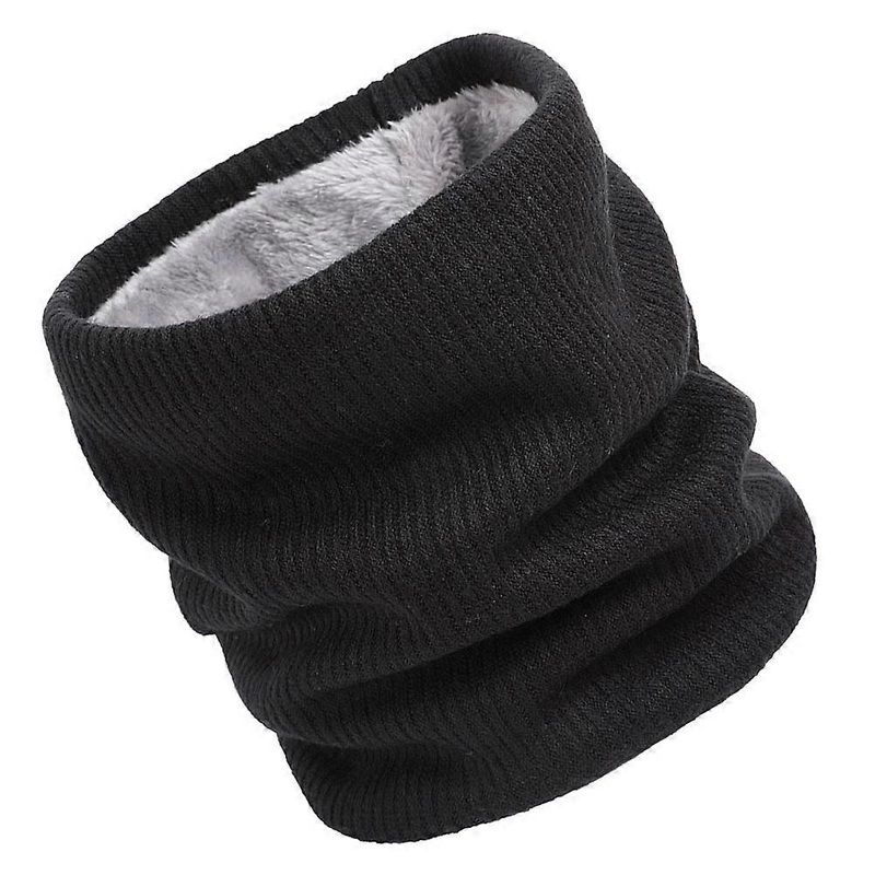Ski Neck Warmer Black 21cm Double-Layer Windproof Cold Protection For Girls 1Pcs | Fruugo SG