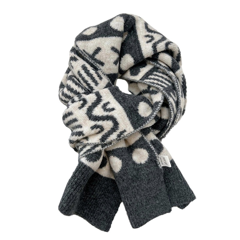 Stylish Blanket Scarf with Heart Dot Pattern Long Large Oversized Warm Soft Shawl Perfect Gift for Trendy Individuals  Gray | Fruugo SG