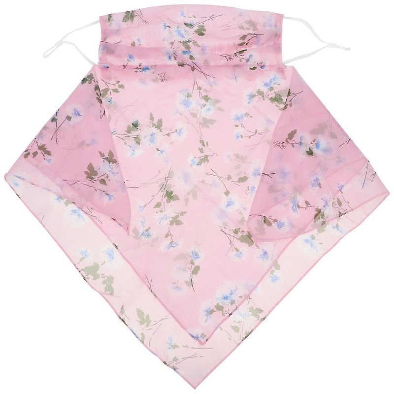 Thin Scarf Neck Protector Summer Use Chiffon Pink 48x48x0.2cm Sun Block 1Pack | Fruugo SG