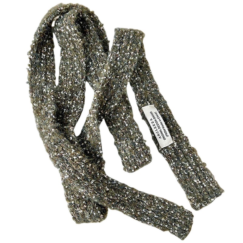 Women Skinny Scarf Knit Thin Knit Belt Long Tie Scarf Bag Handle Wrap Choker Elegant Scarf Decoration  Black Green | Fruugo SG
