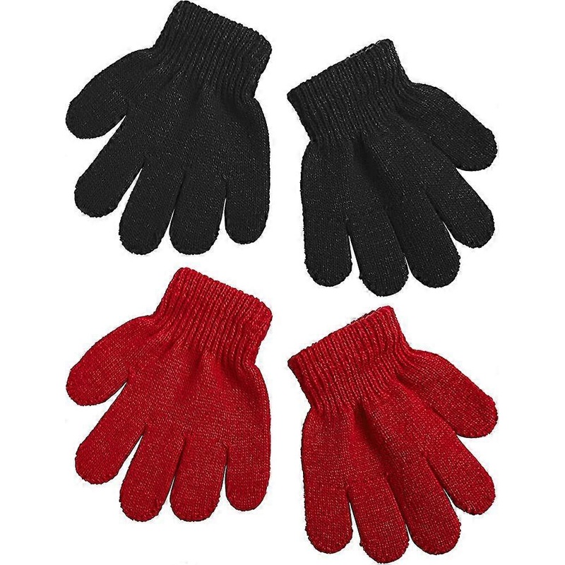2 Pairs Kid’s Thick Magic Gloves Winter Stretchy Warm Full Fingers Gloves Mittens Acsergery Gift | Fruugo SG