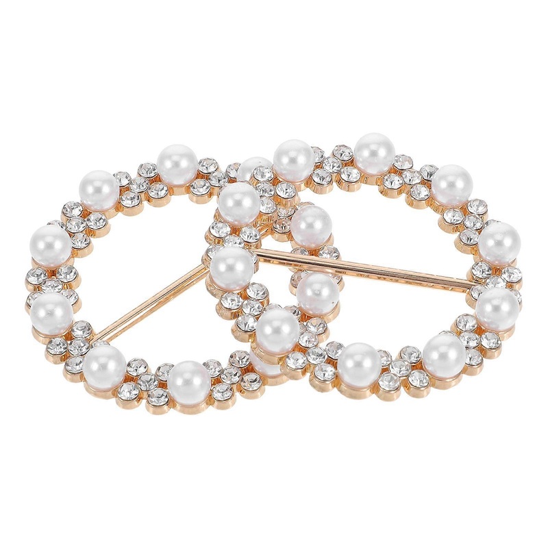 2Pcs Rhinestone Scarf Rings Alloy Waist Buckle For Fashionable Clothing Neckerchief In Golden Color With Elegant Design | Fruugo SG