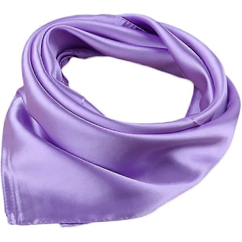 2pcs Women’s Solid Stain Charmeuse Neckerchief Square Scarf 60cm*60cm | Fruugo SG