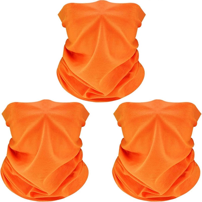 3 Cool Face Covering Seamless Summer Neck Gaiters for Men Balaclava Sun Protection for Outdoor Fluorescent Orange | Fruugo SG