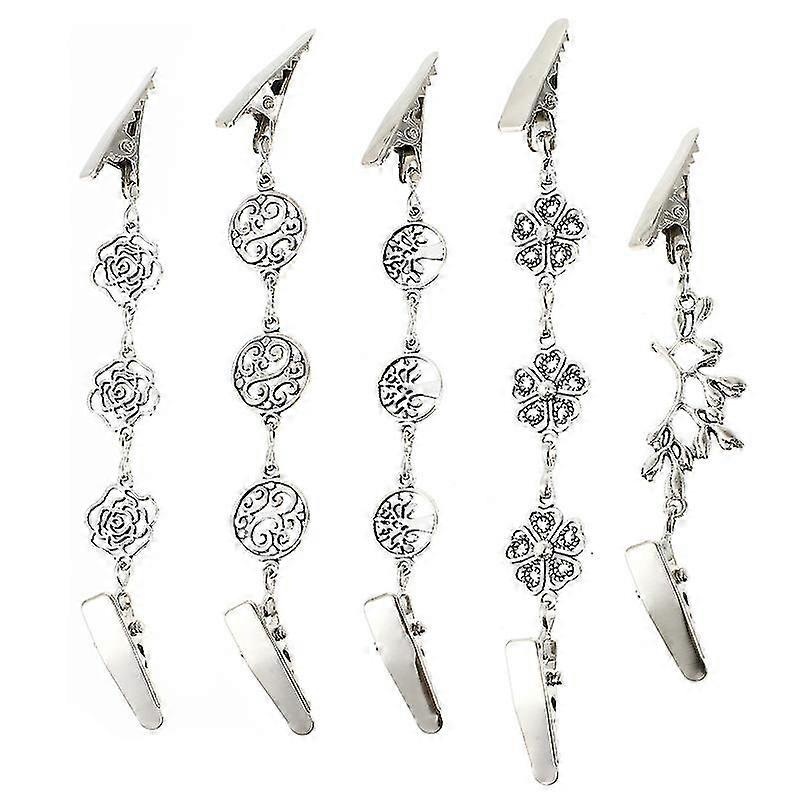 5pcs Clothing Clips Vintage Fashion Women’S Opening Clips Sweater Chain Cardigan Clips Dresses Shawl Clips Apparel Sweater Link Buckle (5 Styles) | Fruugo SG