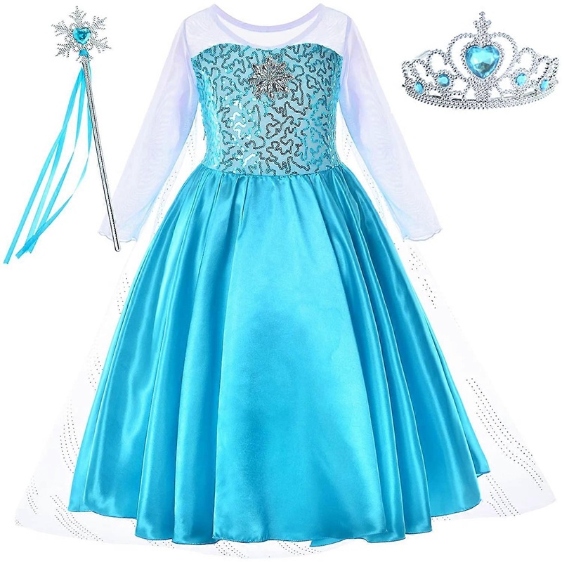 Blue8-9 Years for Little Girls Birthday Party Fancy Dress Up with Accessories | Fruugo SG