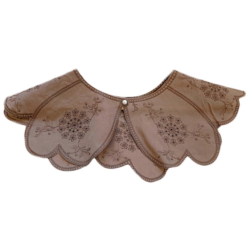 Decorative Collar Embroidered Flowers Lace Guipure Ribbon Dress Clothes Sewing Collar Trim Handmade DIY Lace Material  Coffee | Fruugo SG