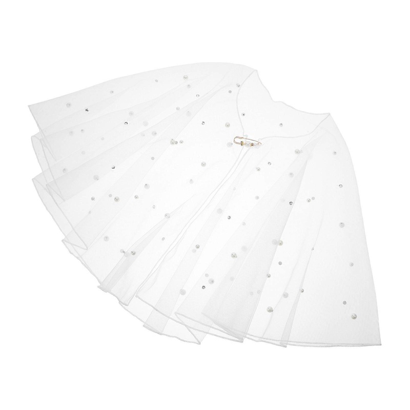 Elegant Wedding Shawl For Brides In Beige Color With Pearls Adorned Ideal For Ceremonies and Photoshoots 1Pcs | Fruugo SG