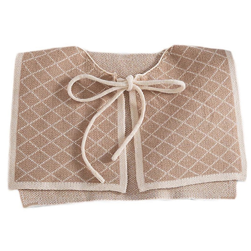 False Collar For Women False Collar Retro Fake Collar Dress Shirts Blouse Checkered Pattern Print Collar Black Shawl  Camel | Fruugo SG