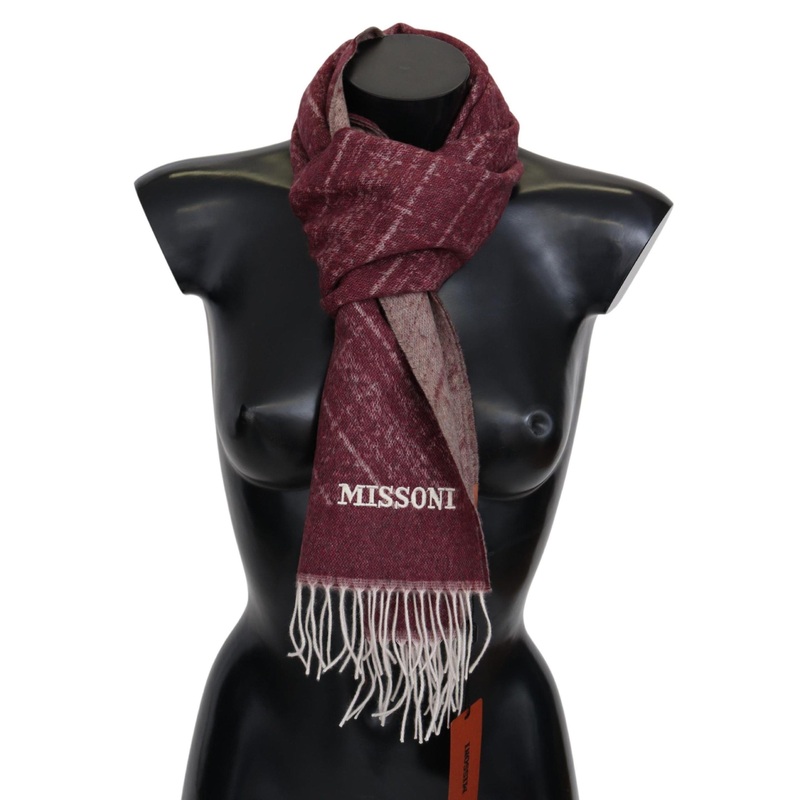 Maroon 100% Cashmere Unisex Neck Wrap Fringes Scarf | Fruugo SG