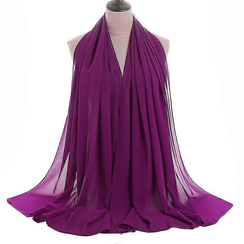 Pearl Chiffon Shawl Solid Color Muslim Headscarf Muslim Shawl  Crepe Borong | Fruugo SG
