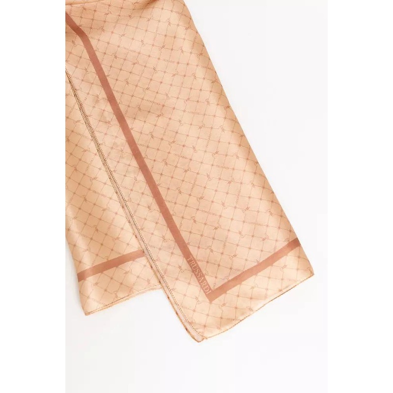 Pink 70s-style All-over Print Silk Foulard Scarf | Fruugo SG