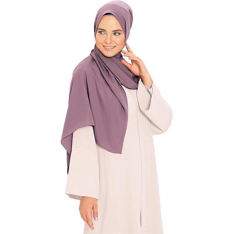 Silk Womens Olaof Scarf Head Matt Silk Muslim Head- Olaof Scarf Head-wrap Turban Maxi Rectangle Ladies Shawl | Fruugo SG