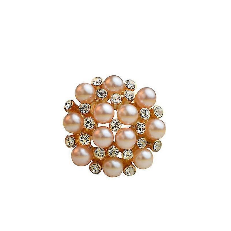tricyclic pearl crystal rhinestone scarf ring buckle clip for dressing decoration (gold) | Fruugo SG