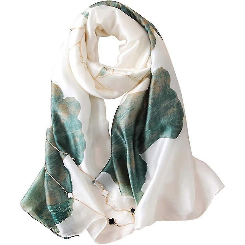 Women’s Floral Silk Olaof Scarf, Ladies Silk Scarf Blue Flowers Simple Stylish Wraps | Fruugo SG