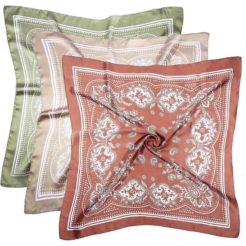3 Pcs Satin Head Scarf, Silk Bandana for Women and Girls | Fruugo SG
