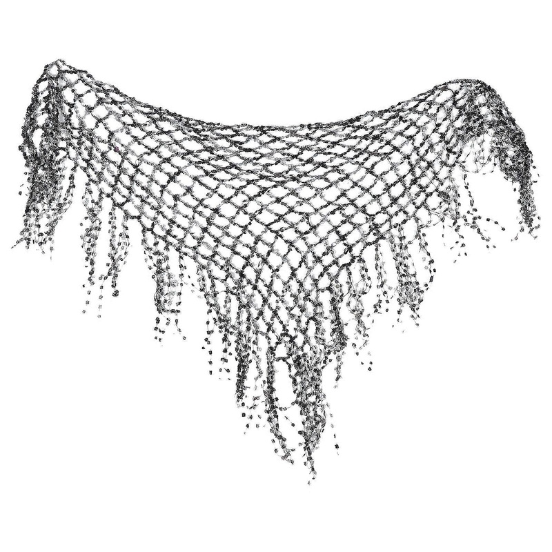 Black Polyester Triangle Shawl Fashion Accessory for Weddings and Evening Parties 1Pcs | Fruugo SG