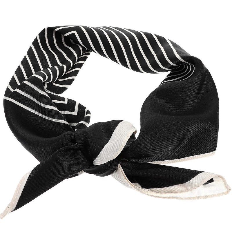 Chiffon Hand Scarf Spring Chiffon Scarf Dots Printing Black 70x70cm Shopping 1Pcs | Fruugo SG