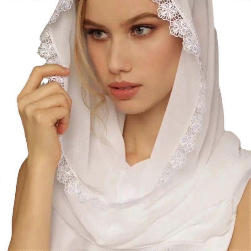 Delicate Lace Trim Veil for Ladies Summer Lightweight Veils Wedding Party Sunproof Anti-uv Scarf wit | Fruugo SG