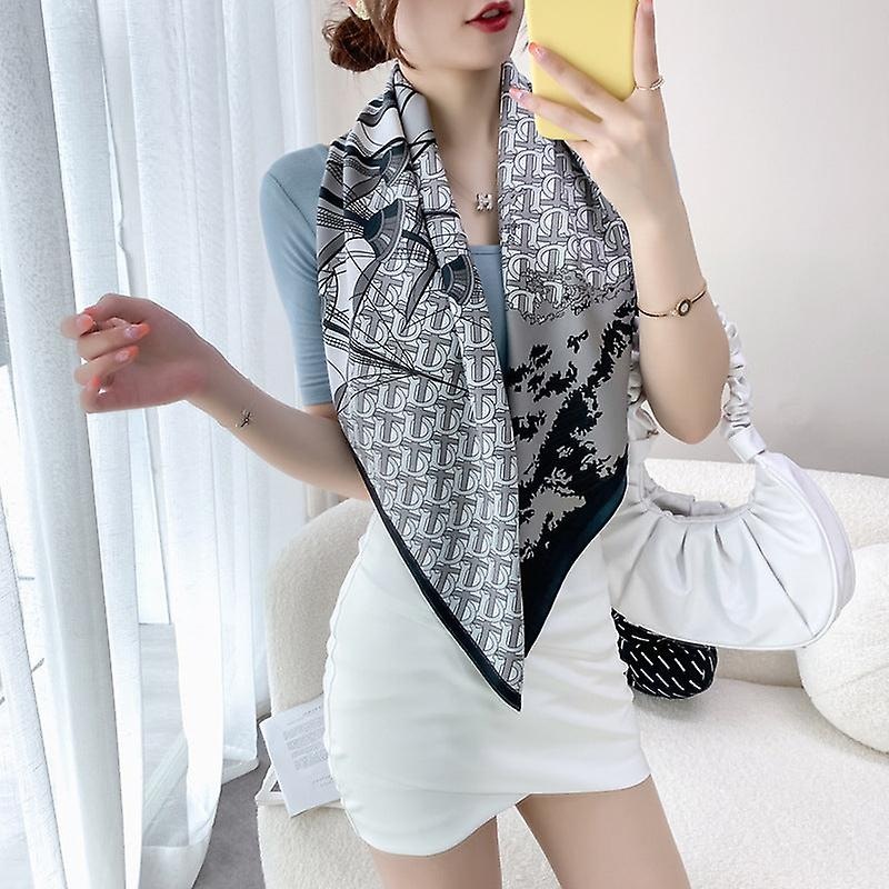 Emulation Silk Scarf Women’s 90*90 All-match Shawl Decorative Scarf Large Scarf | Fruugo SG