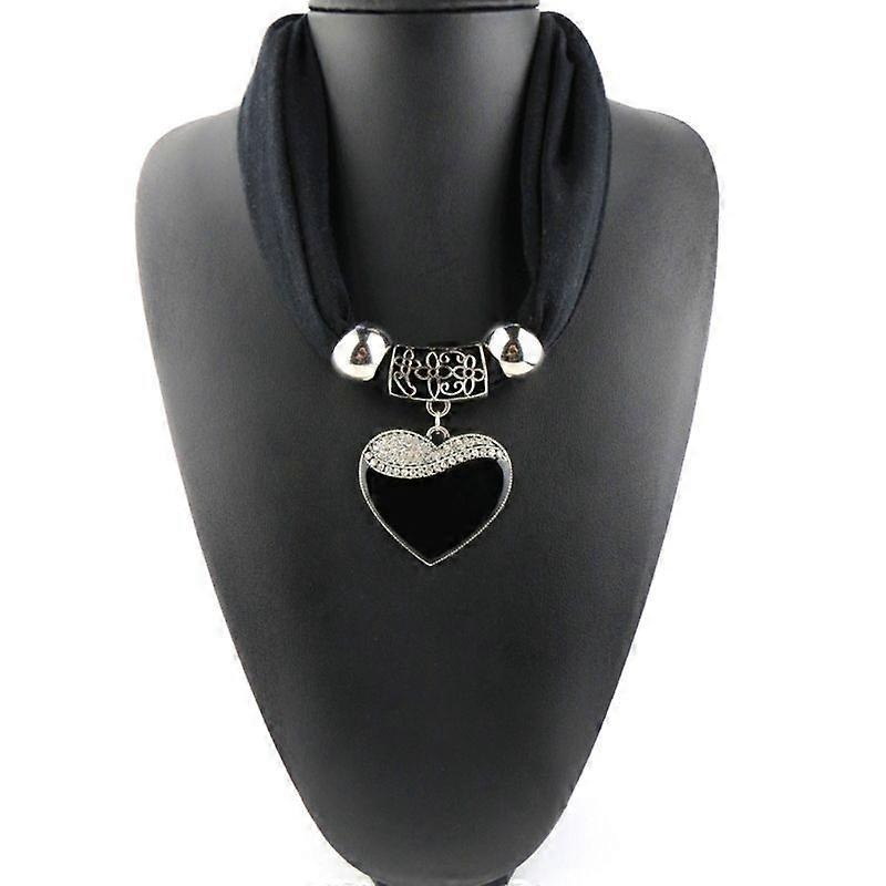 Ethnic Style Women Scarf  Heart Pendant Necklace Pendant Nature Stone Jewelry Scarf Leopard Pattern Scarf | Fruugo SG