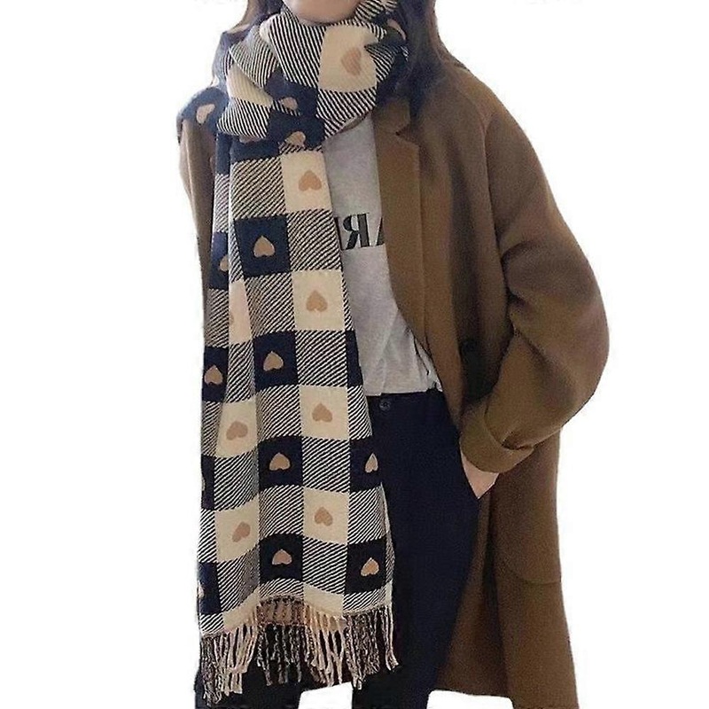 Fashion Long Shawl Big Grid Winter Warm Lattice Large Scarf | Fruugo SG