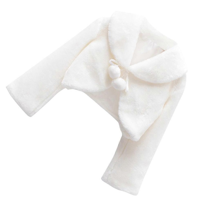 Girl Shawl Tippet Childrens White Coats Warm Stylish Winter Performance Costume Size S | Fruugo SG