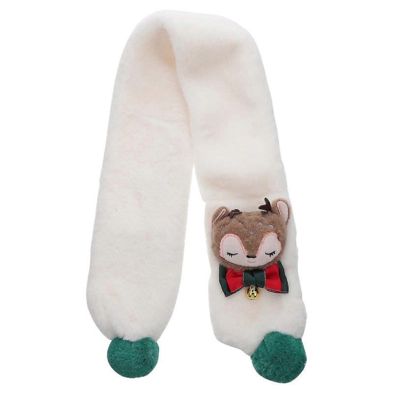 Kids Warm Winter Scarf Foxes Design Children Clothing Accessory 75x10cm White Polyester Neck Protection 1Pcs | Fruugo SG