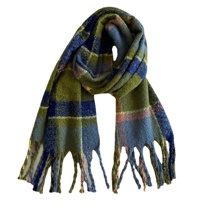 Korean Same Design As Designer Ader Stitching Cashmere Plaid Scarf Unisex Winter Warm Bib Shawl | Fruugo SG