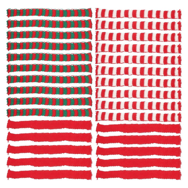 Miniature Christmas Scarves Knitted Mini Scarf Decoration For Dolls White Red 30Pcs | Fruugo SG