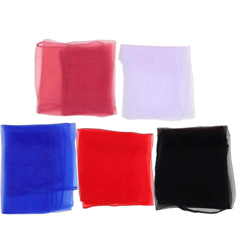 Soft Dancing Scarves For Music Class And Dance Multicolor Square 5Pcs Imitated Silk | Fruugo SG