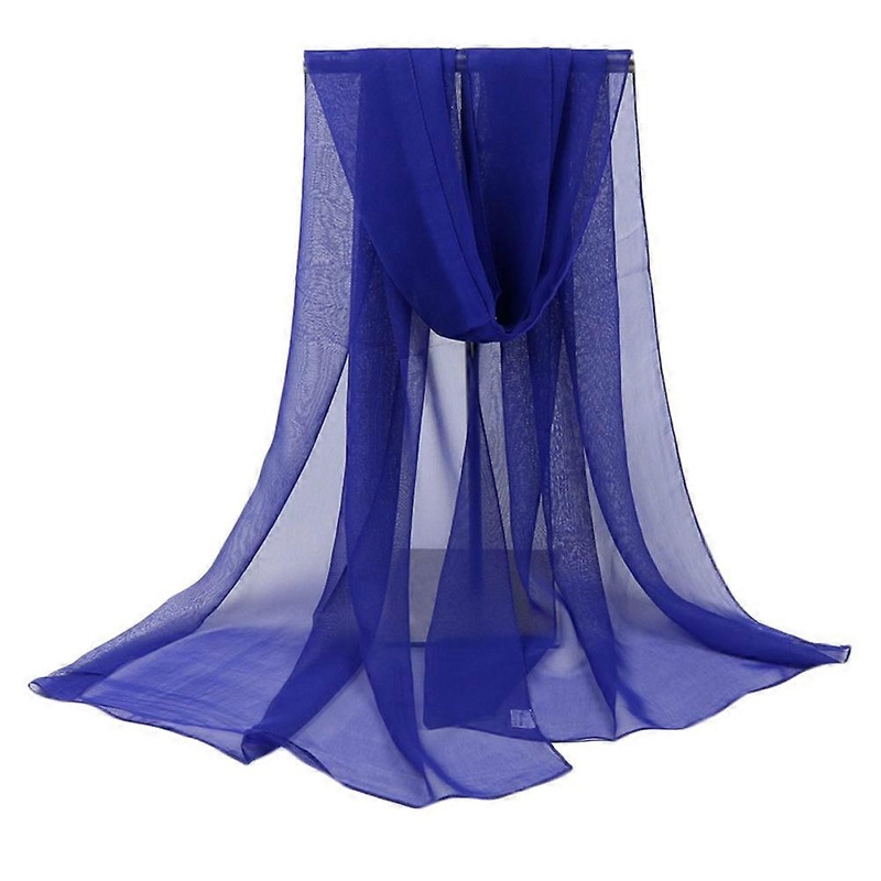 Solid Colour Scarf Women Lightweight Scarves Sunscreen Dark Blue 160x50cm Rectangular Fashion Air Conditioning Room 1Pcs | Fruugo SG