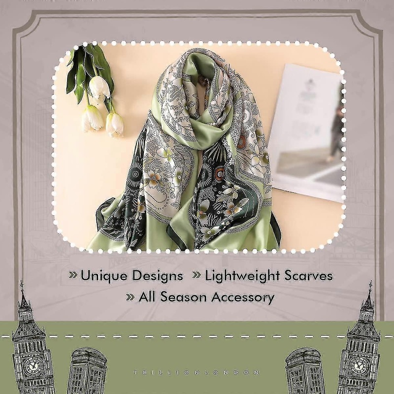 Spring Collection Silk Neck Scarf For Women’s Ladies Lightweight Scarves Shawl Wraps | Fruugo SG