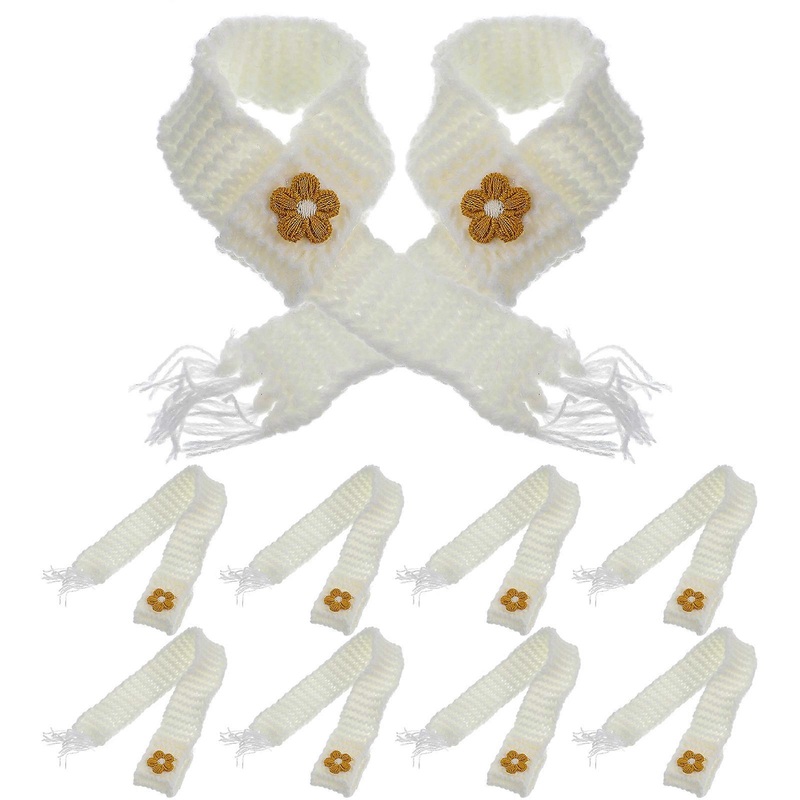 Tiny Doll Scarf Adjustable Mini Craft Favor White 22.00X2.50X0.10cm Cotton 10Pcs | Fruugo SG