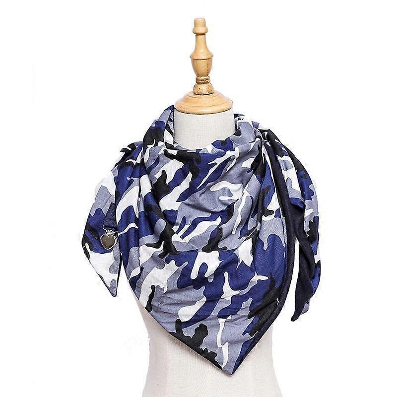 Women Camouflage Tie-Dye Print Triangle Scarf with Clip Winter Neck Warmer Snood Thermal Blanket Poncho Shawl Wrap | Fruugo SG