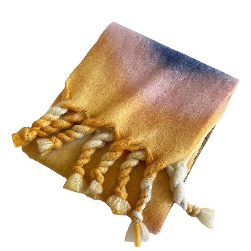 Women’s Korean-style Hand-knotted Tassel Cashmere-like Printed Scarf Winter Warm Scarf | Fruugo SG