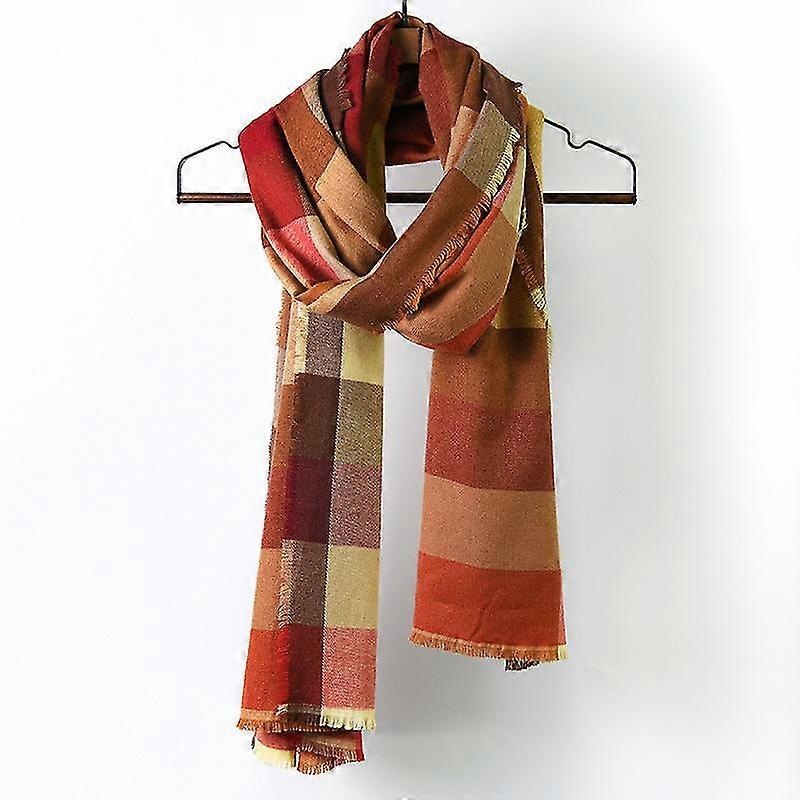 Women’s Long Plaid Blanket Chunky Oversized Winter/fall Warm Scarf Big Tartan Scarves Wrap Shawl | Fruugo SG