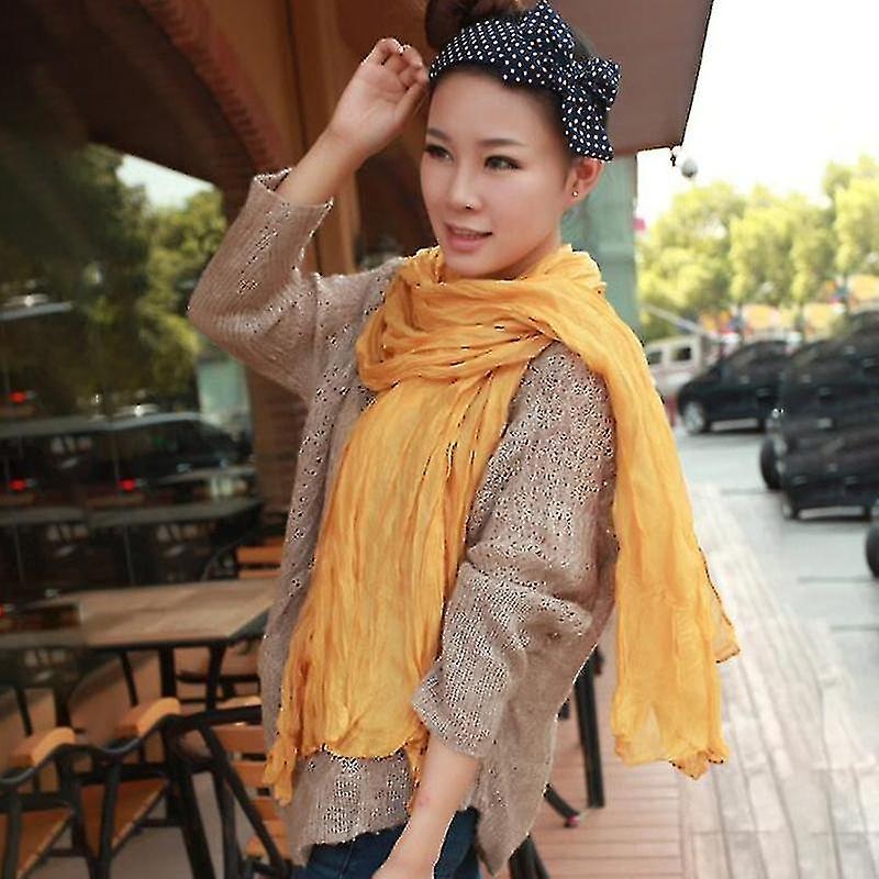 Womens Linen Scarf Long Cotton Shawl Stole Neck Wrap Solid Scarves Pashmina Soft | Fruugo SG