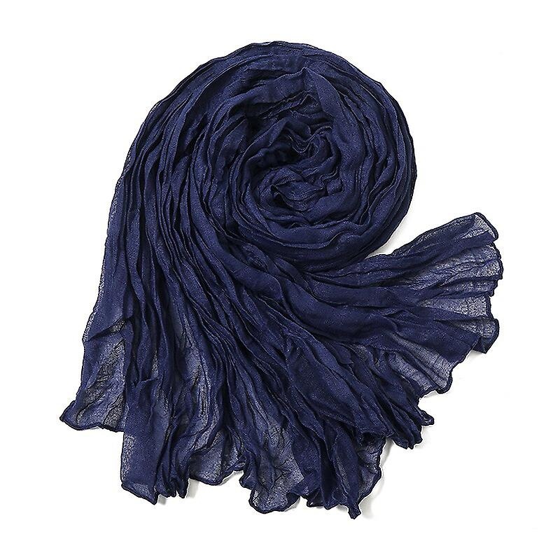 Wrinkle Bubble Cotton Scarf Muslim Crinkle Hijab Scarf Women Shawl Turban Wrap Headband Solid Color Pleated Scarves | Fruugo SG