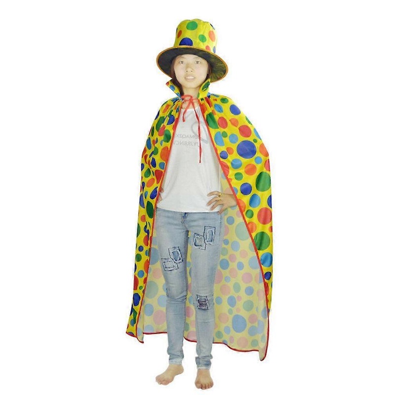 2 Pcs Cosplay Clown Cloak Set Magic Show Costume Long Poncho | Fruugo SG